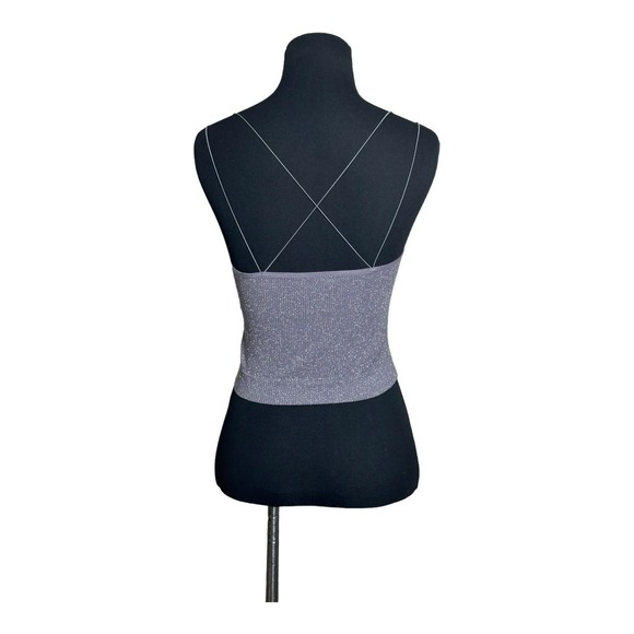 Out from under gray shimmery crop tank top size large - Picture 7 of 11